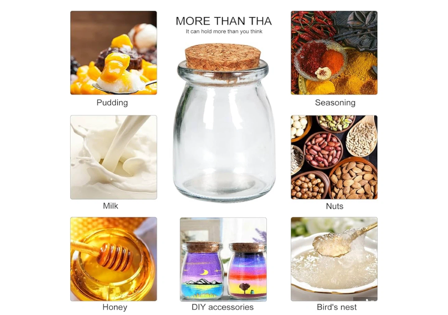 Glass Jars with Cork Lids - 40 Pack - photo 4