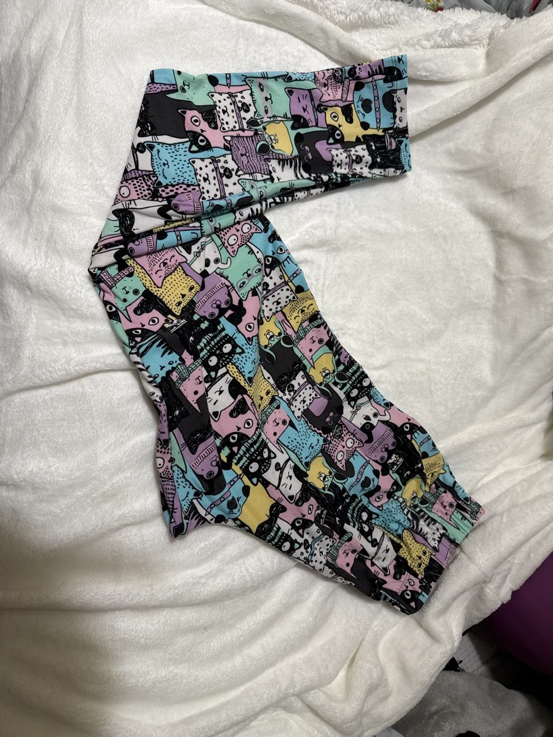 Sweetlegs cat print in a plus thumbnail
