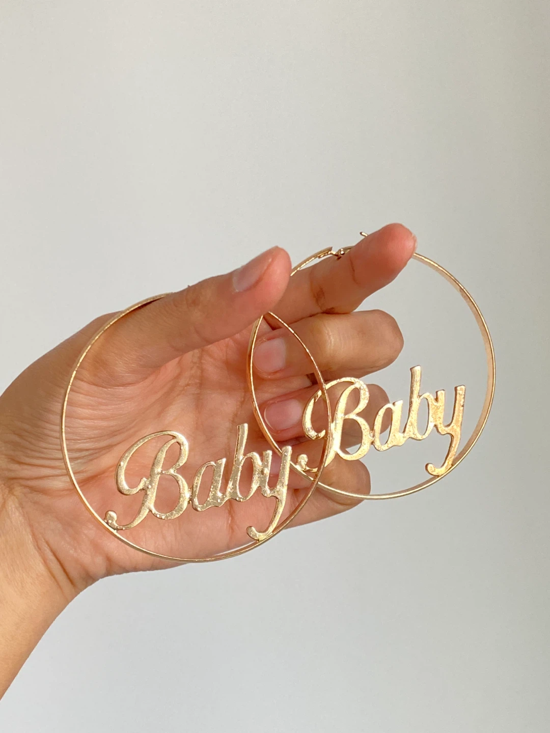 Popular Y2K style Baby Letter Earrings - photo 2