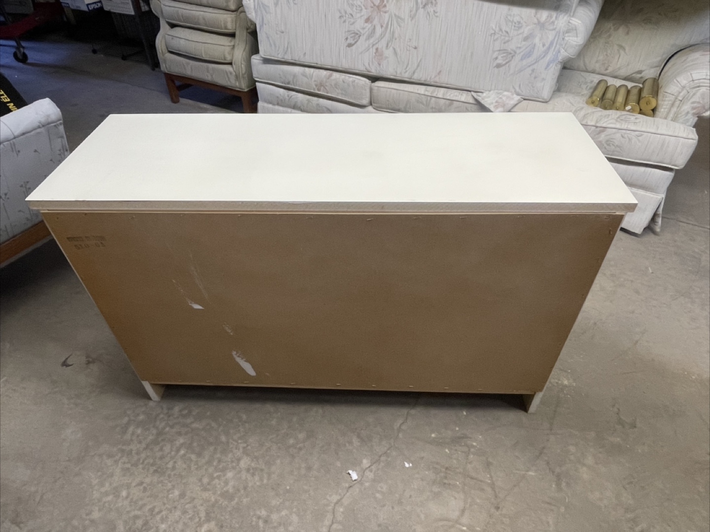 White Painted Wood dresser with  1 nightstand - photo 3