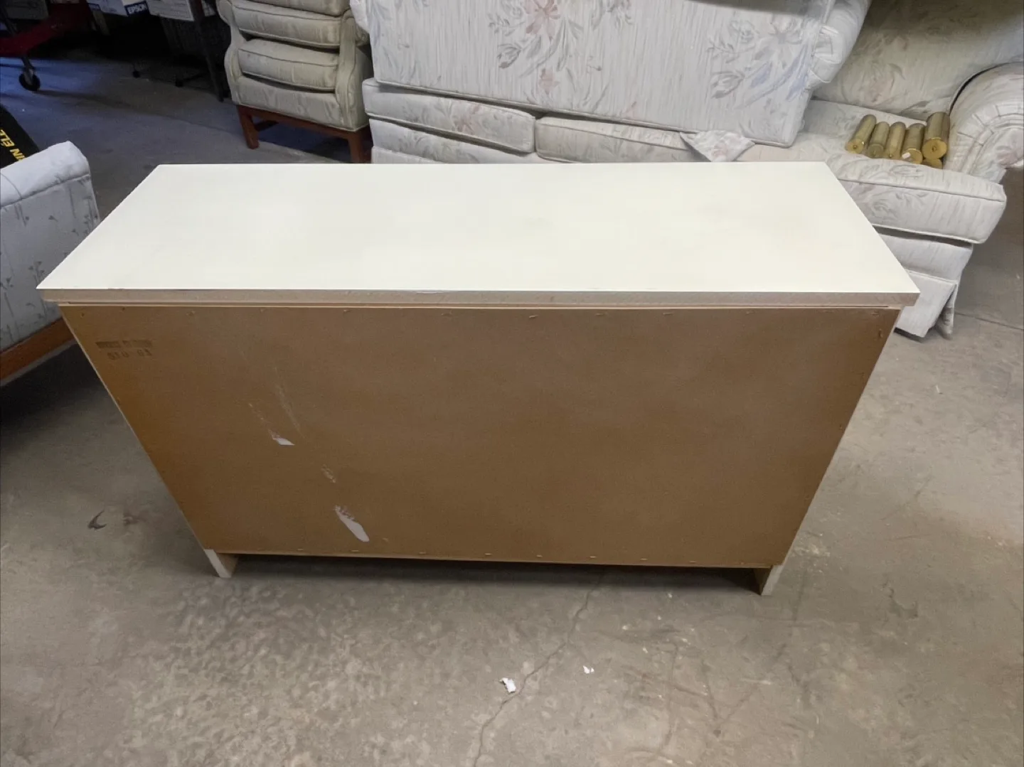 White Painted Wood dresser with  1 nightstand image indicator(3)