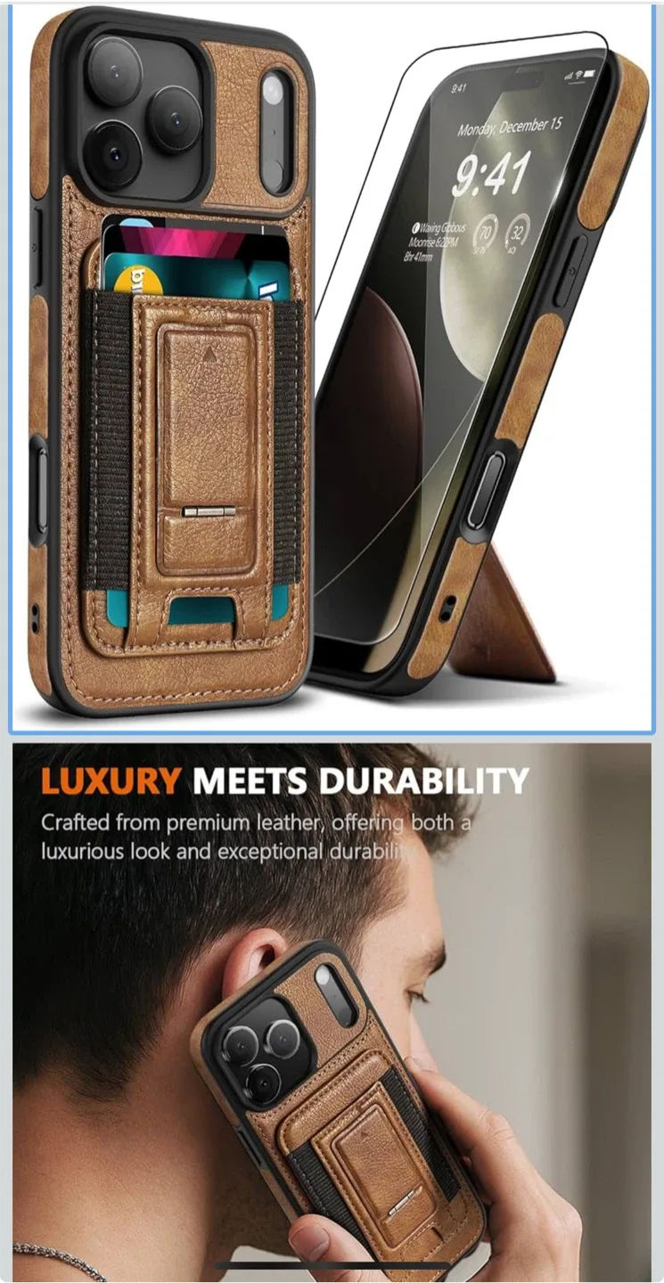 iPhone 17 pro max Case with Card Holder & Stand thumbnail
