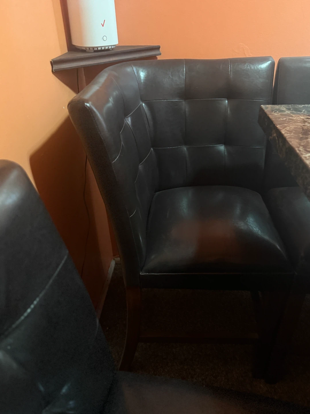 Dining Table Set with Faux Leather Chairs - photo 5