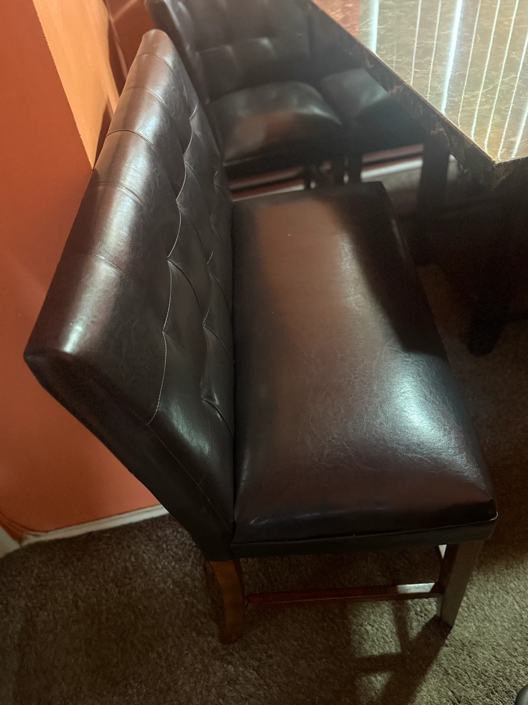 Dining Table Set with Faux Leather Chairs - photo 4