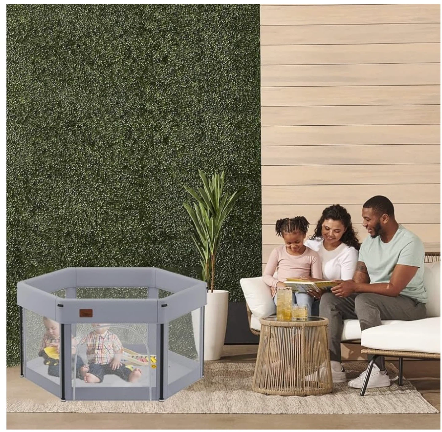 Portable Baby Playpen - Grey - photo 5