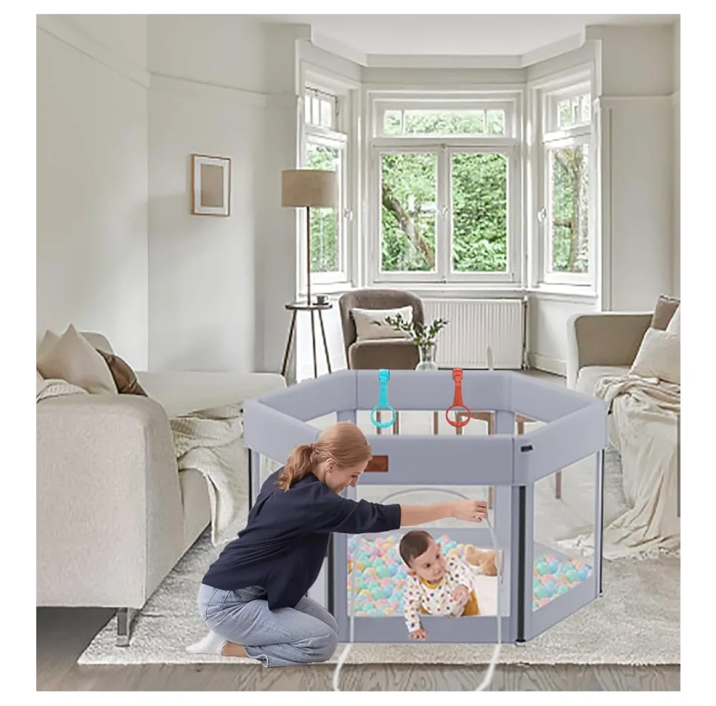 Baby Playpen - Free Mom's Hand image indicator(2)