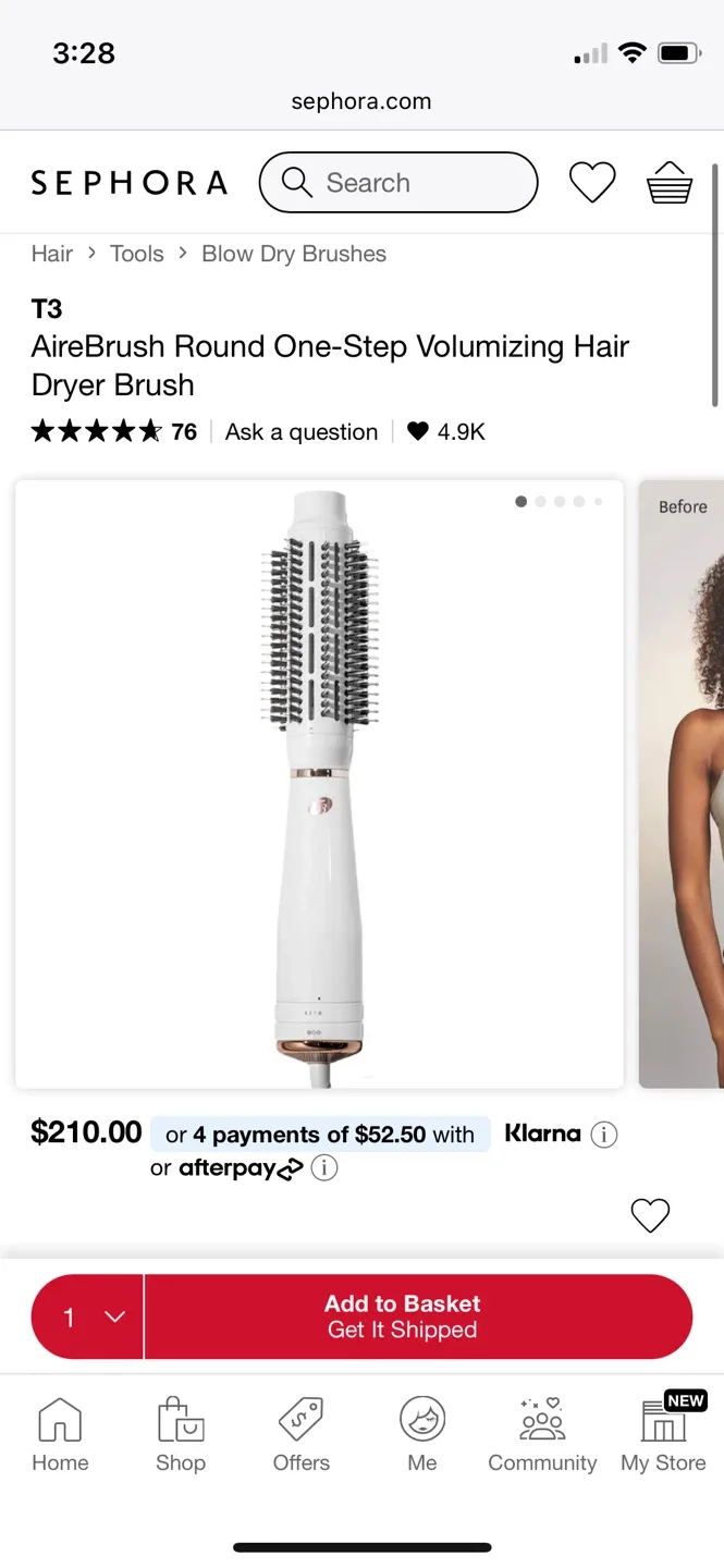 T3 AireBrush Round One-Step Volumizing Hair Dryer Brush thumbnail