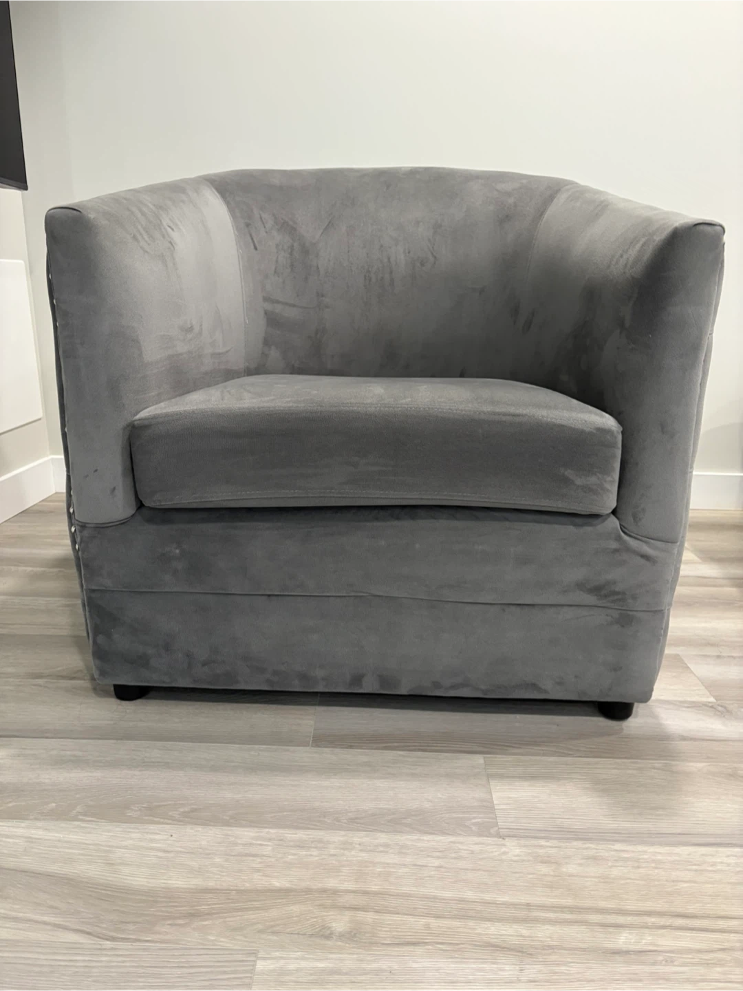 Grey Velvet Lynn Accent Chair
