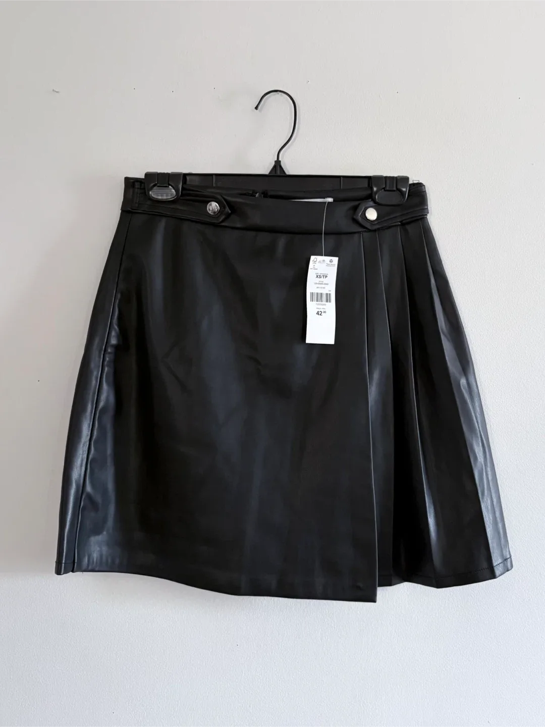 Black Faux Leather Mini Skirt (new with tag ) thumbnail