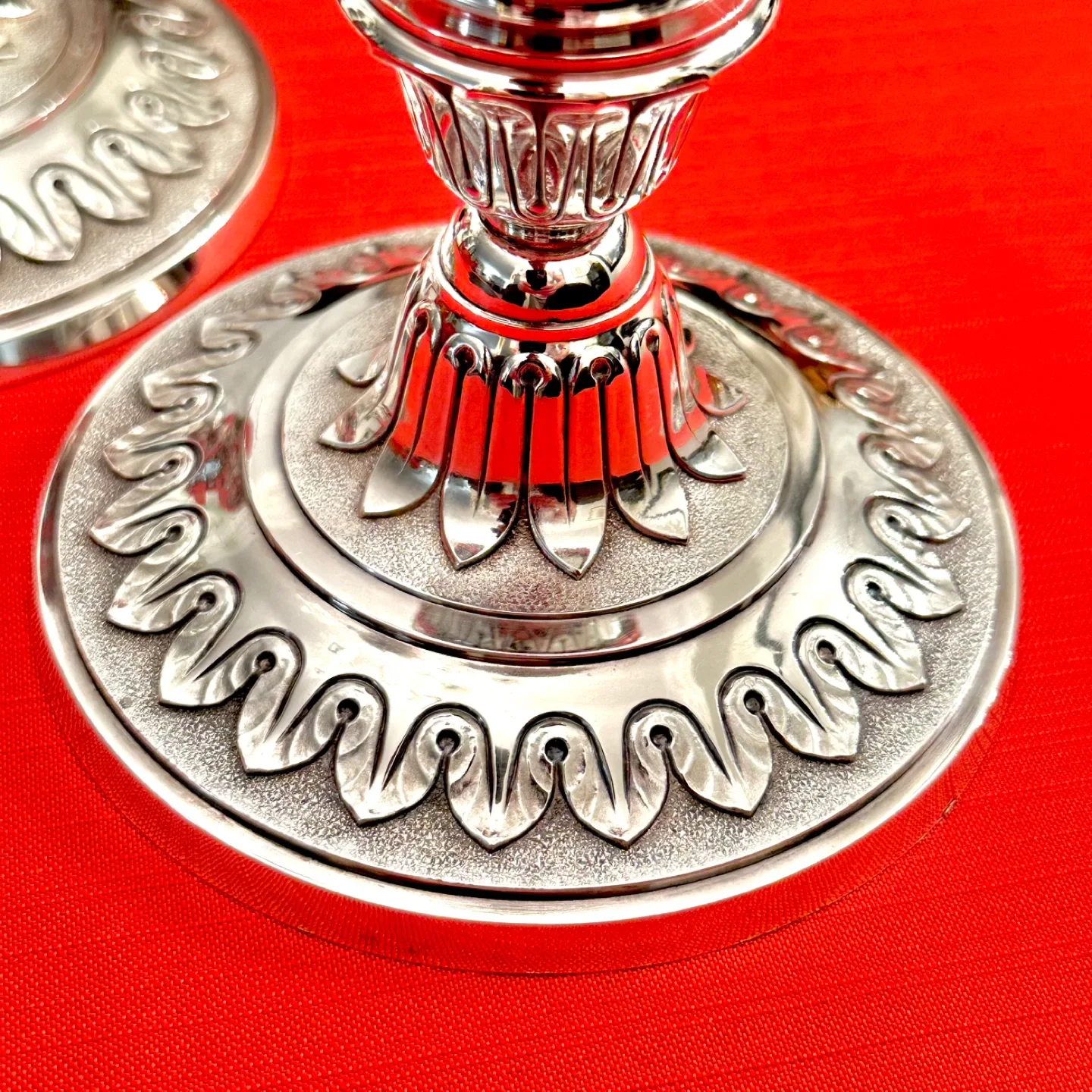 Pair silver-plated candlesticks image indicator(3)