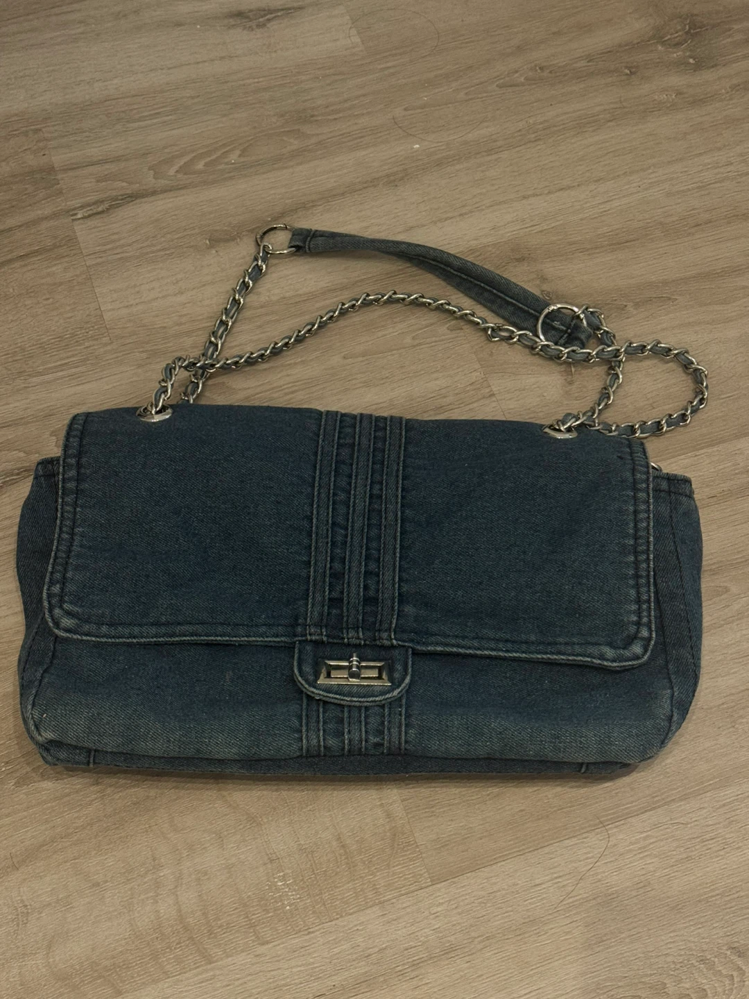 Denim chain shoulder bag - photo 2