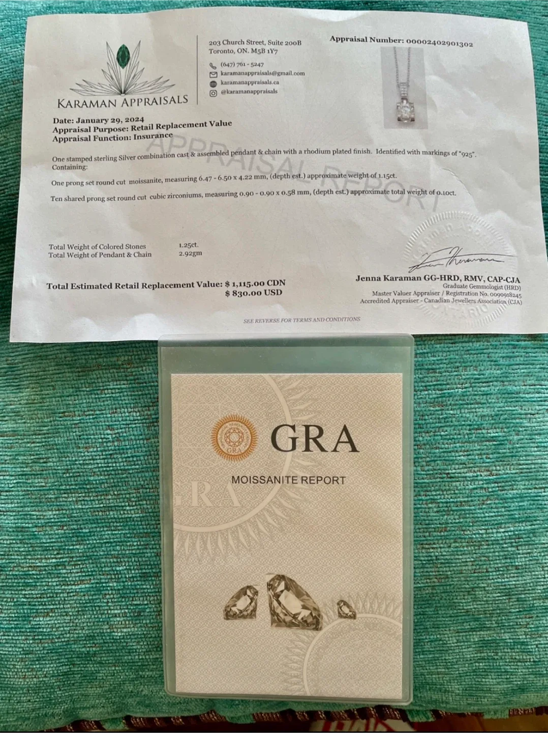 Jewelry 1.15 ct ,Pendant, Necklace image indicator(3)