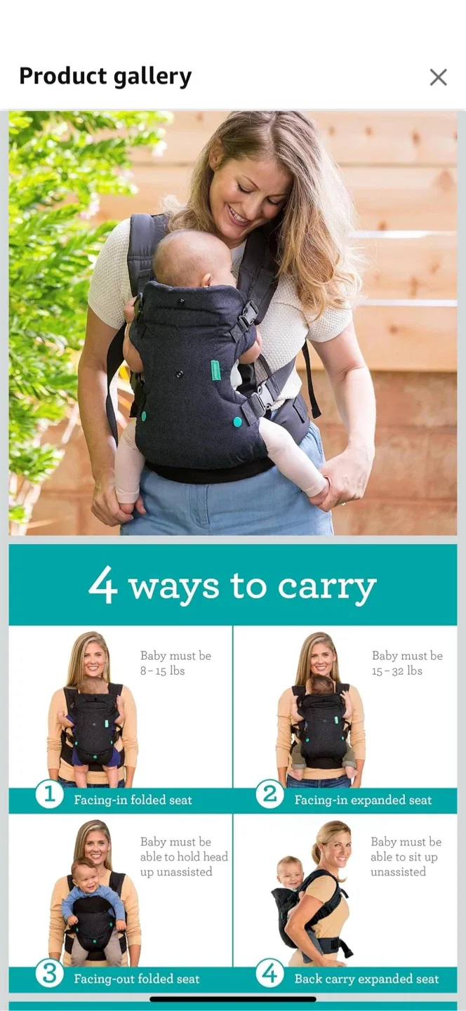 New Infantino Carry On Multi Pocket Carrier - Charcoal image indicator(4)
