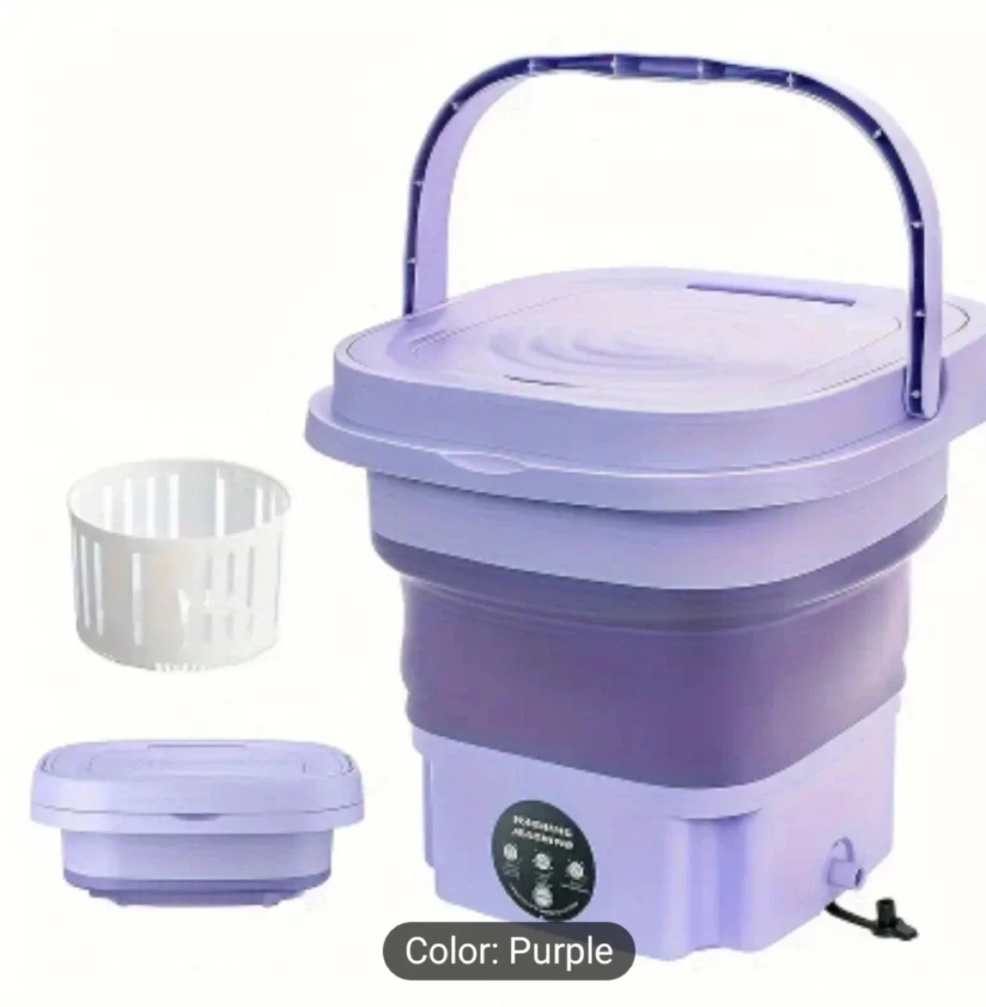 Purple Portable Folding Washing Machine thumbnail