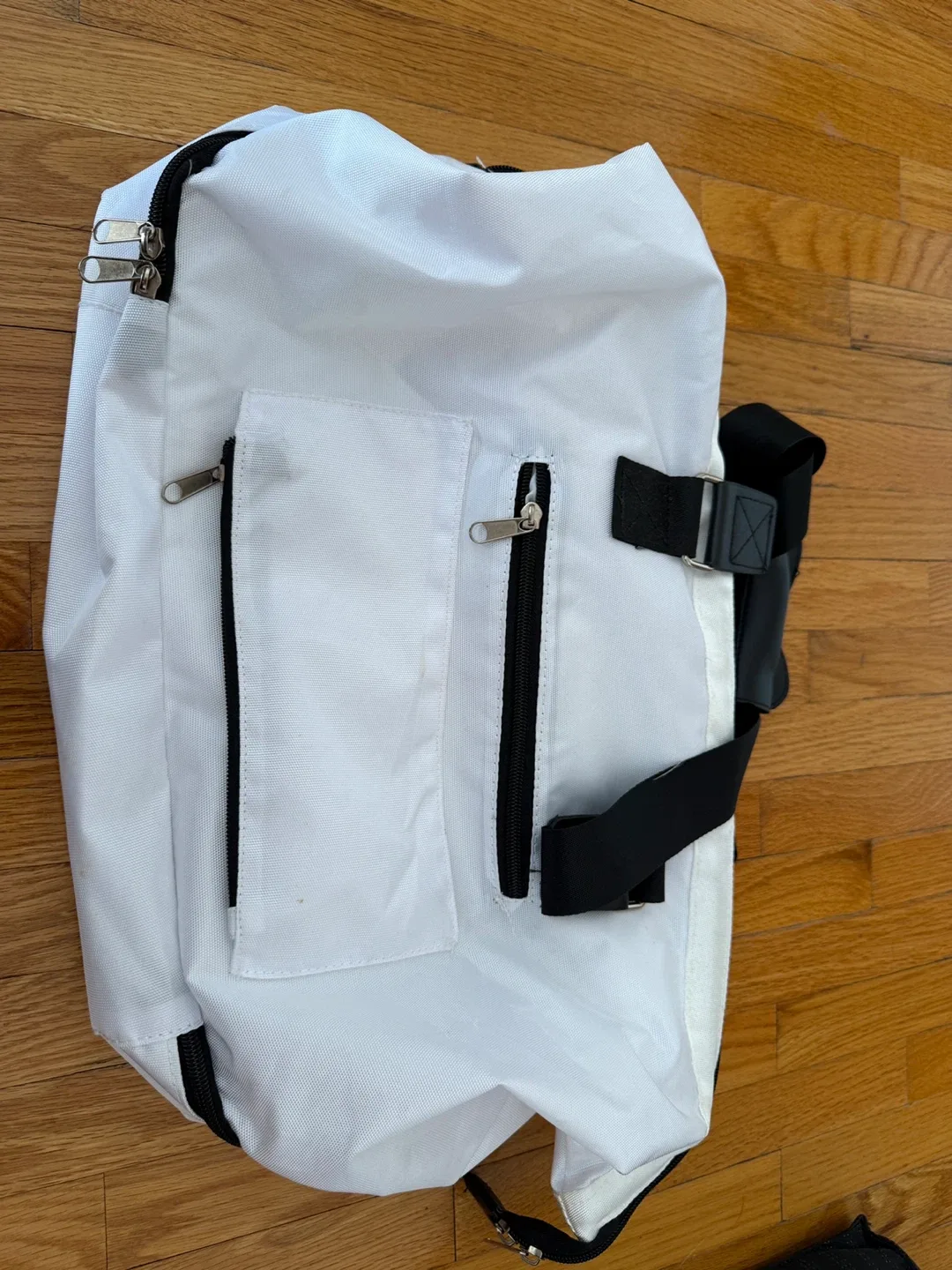 Guess White Tote Bag with Black Straps thumbnail