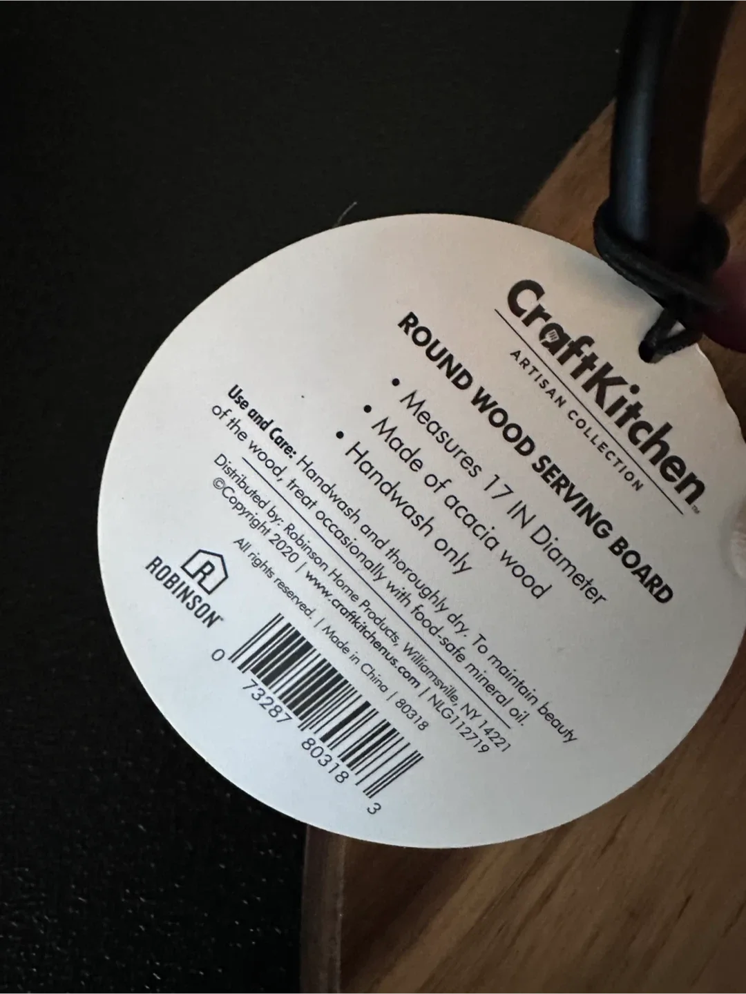 CraftKitchen Round Wood Serving Board image indicator(3)