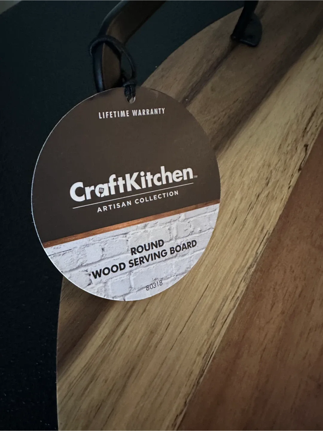 CraftKitchen Round Wood Serving Board image indicator(2)