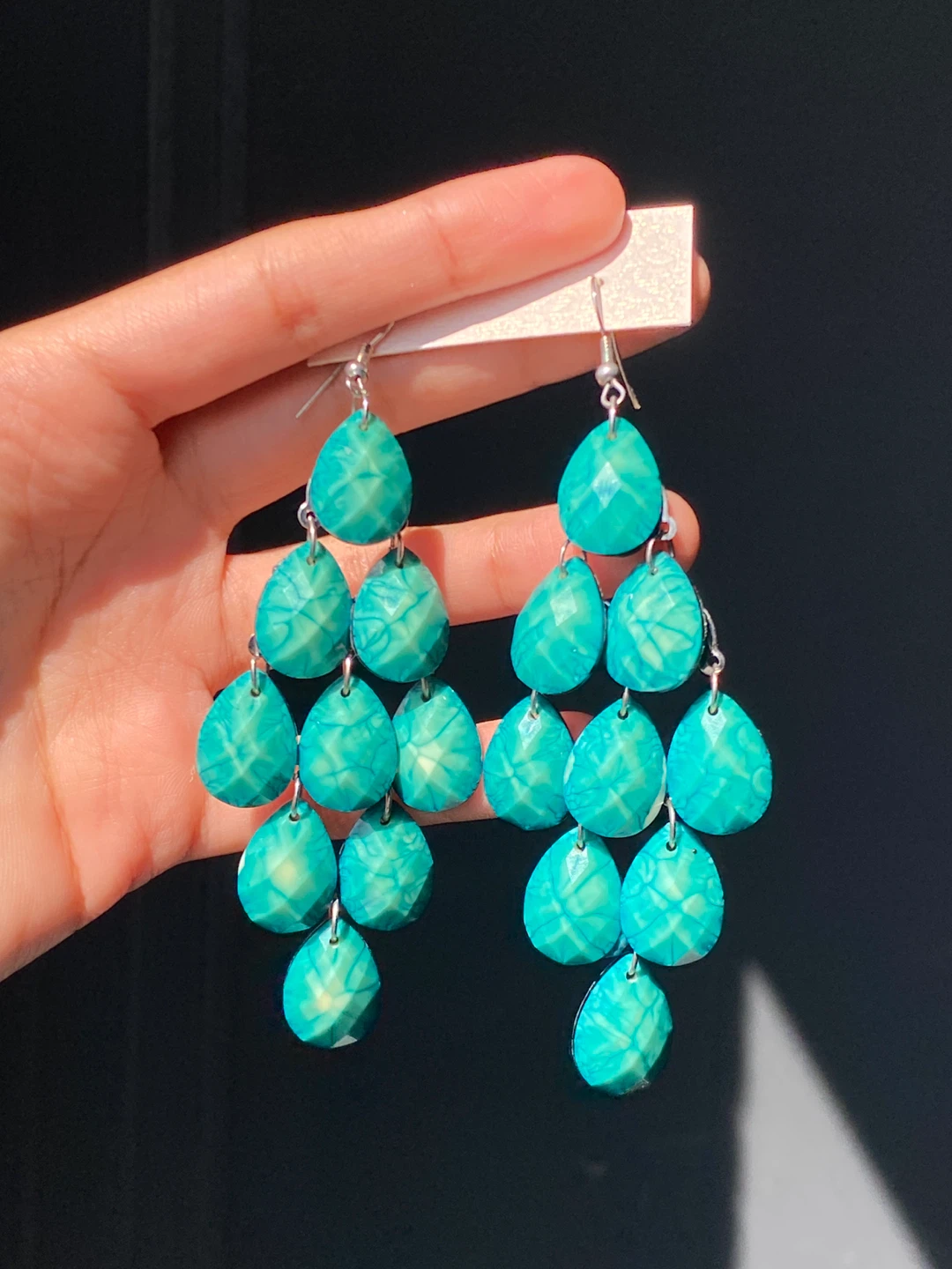 Vintage Turquoise Mermaid Scale Earrings