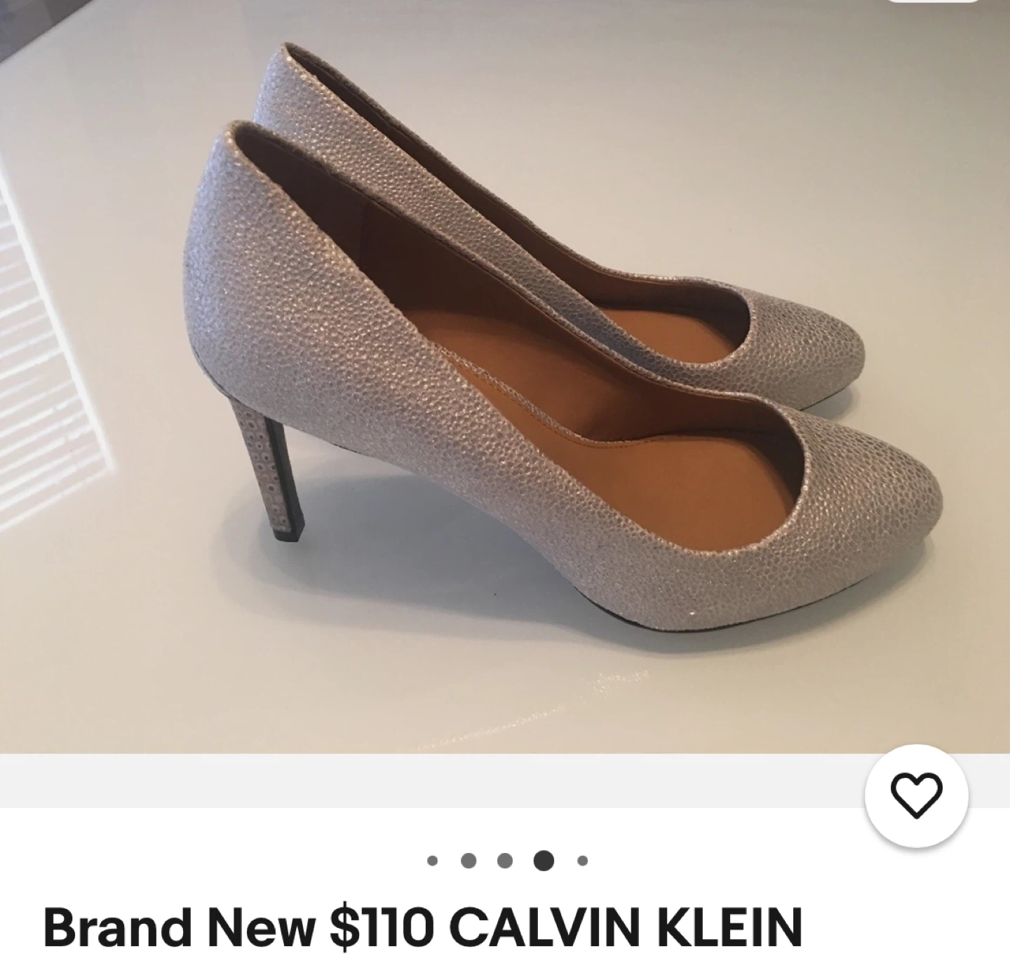 Brand New Calvin Klein Silver Heels size Us 8 - photo 5