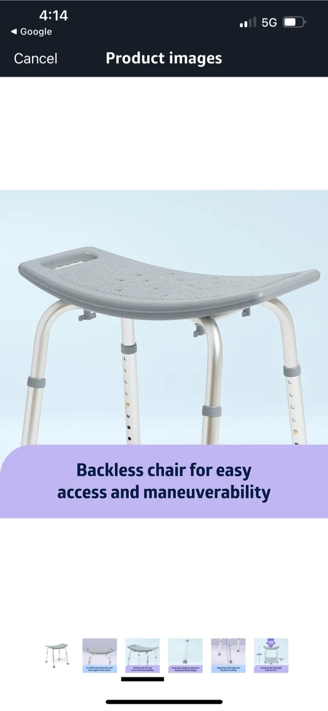 New Adjustable Height Shower Chair image indicator(3)