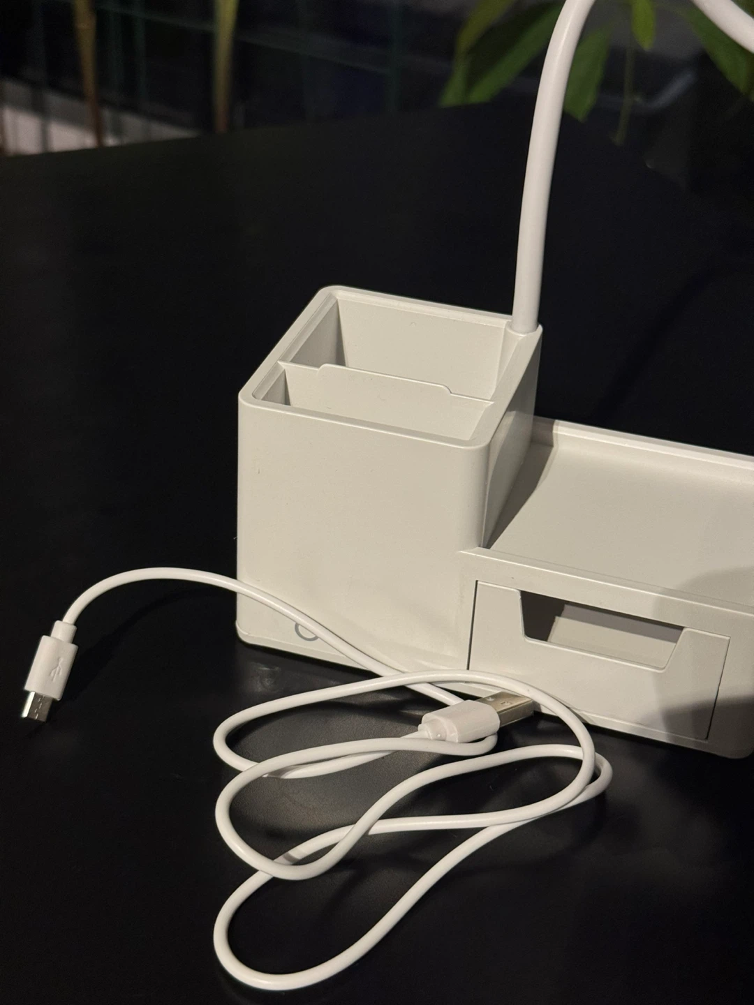 White LED Desk Lamp with Organizer - photo 3