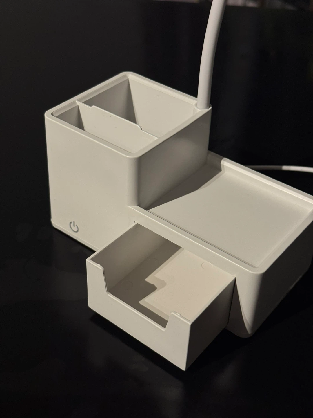 White LED Desk Lamp with Organizer - photo 2