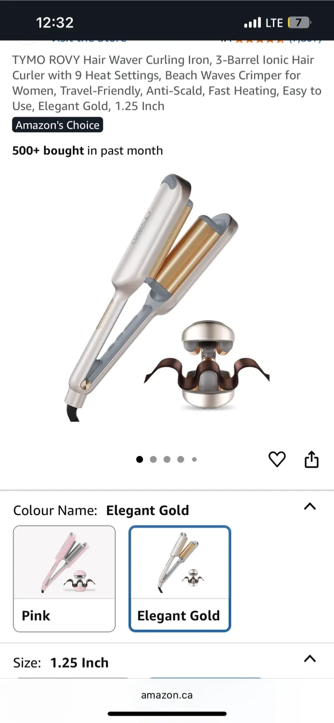 TYMO ROVY Wave Curling Iron - Elegant Gold thumbnail