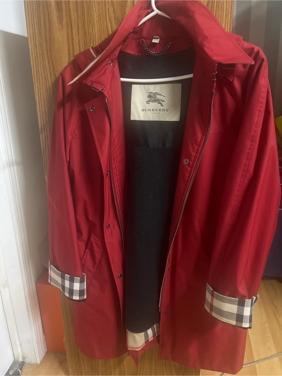 Burberry Red Rain Coat - photo 2