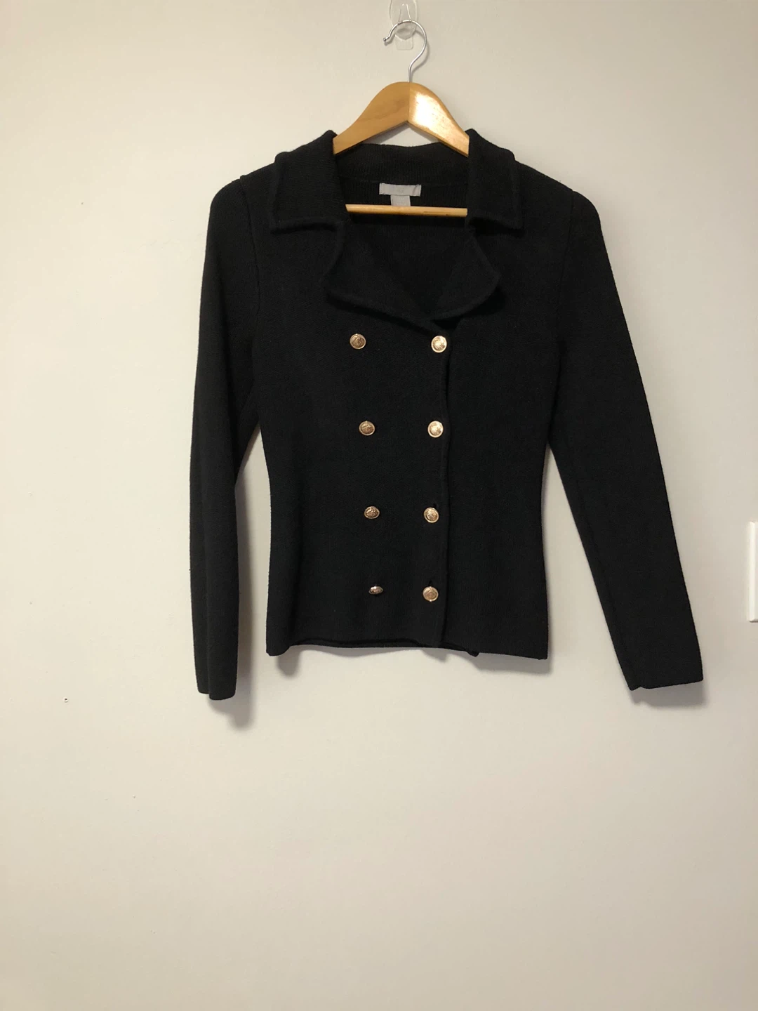 H&M  Black Knit Jacket Size Small