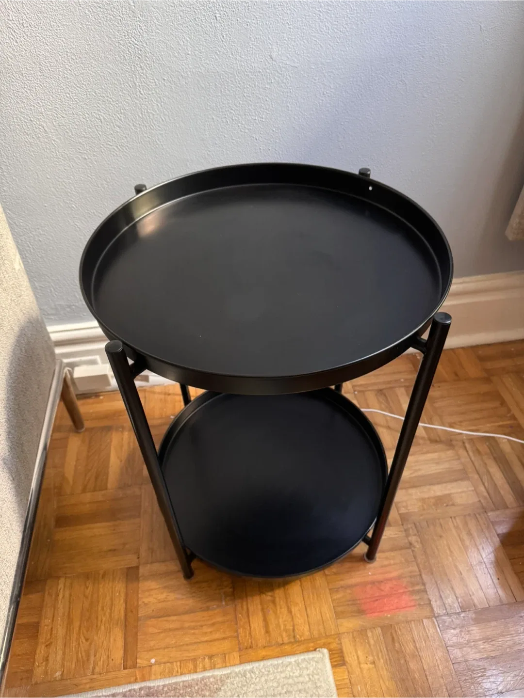 Black Metal Round Side Table thumbnail