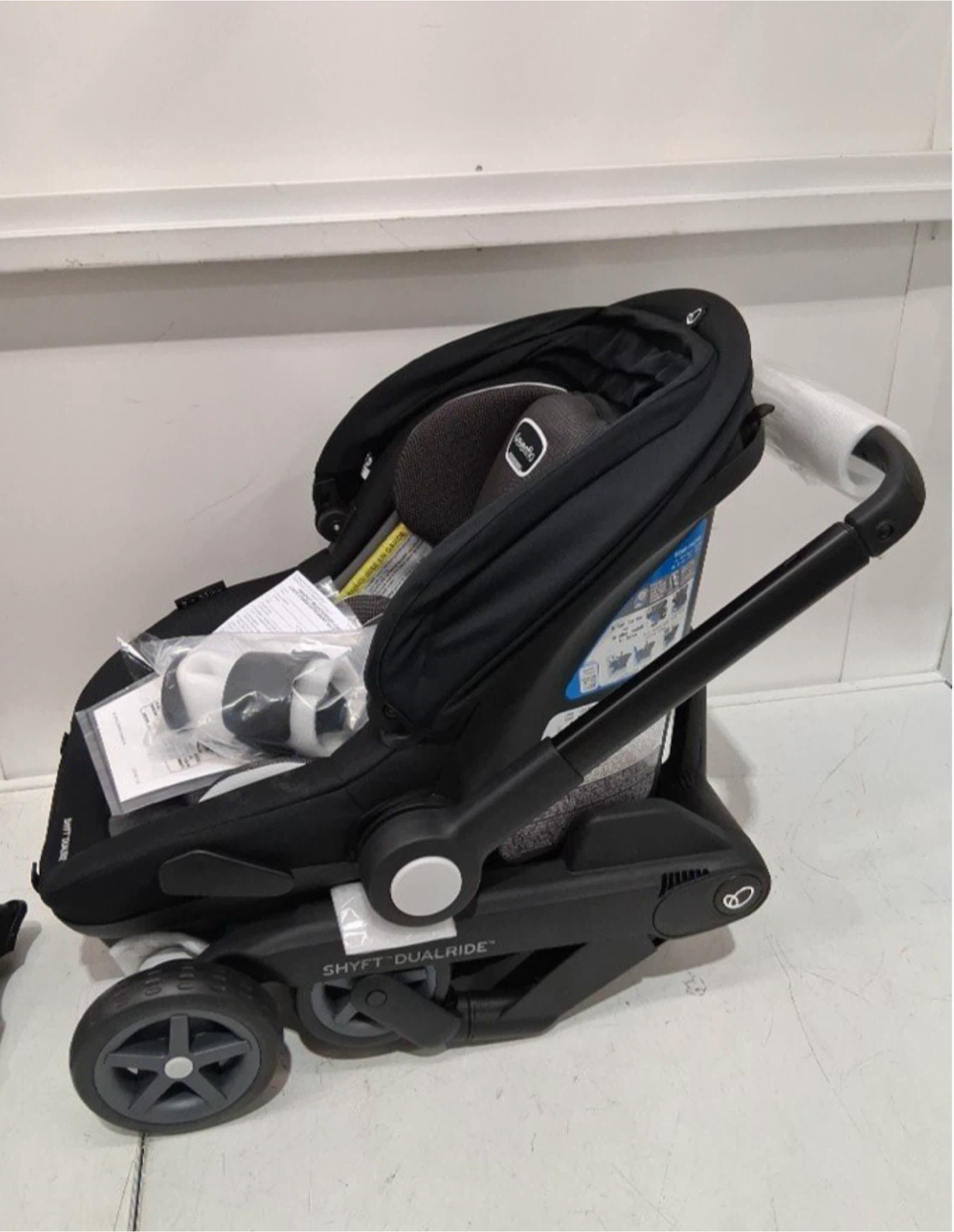 Evenflo Shyft DualRide Infant Car Seat & Stroller - Black - photo 5