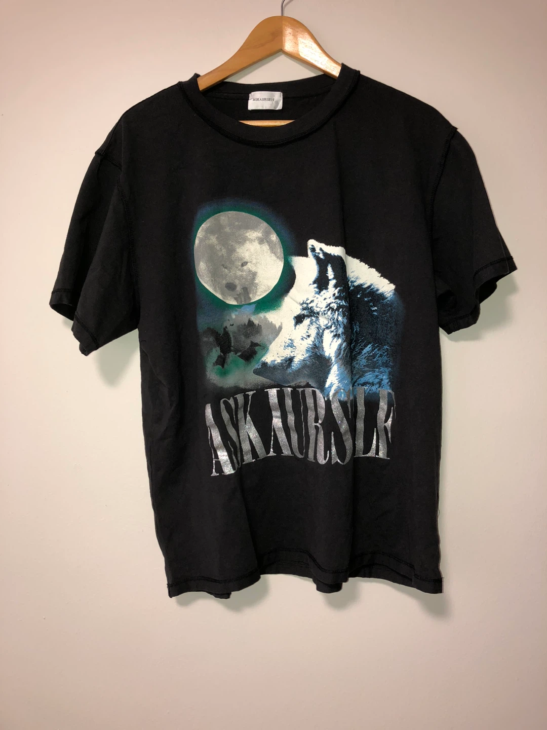 ASKYOURSELF Black Graphic T-Shirt