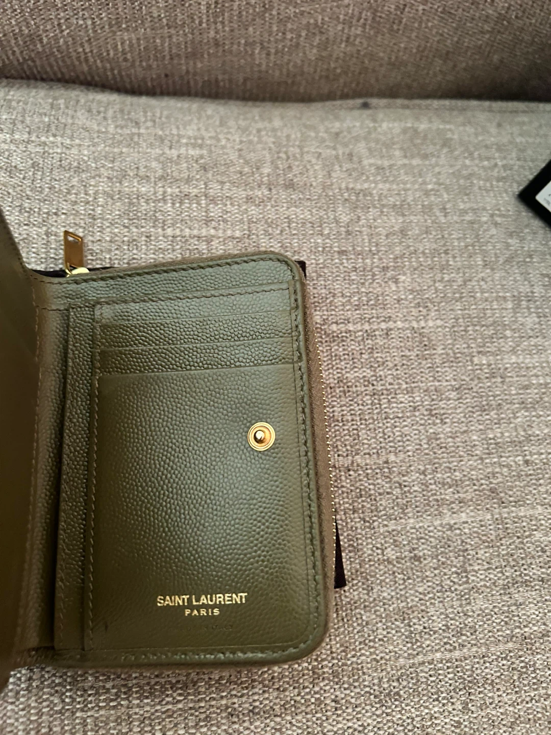 Saint Laurent Olive Green Wallet - photo 3