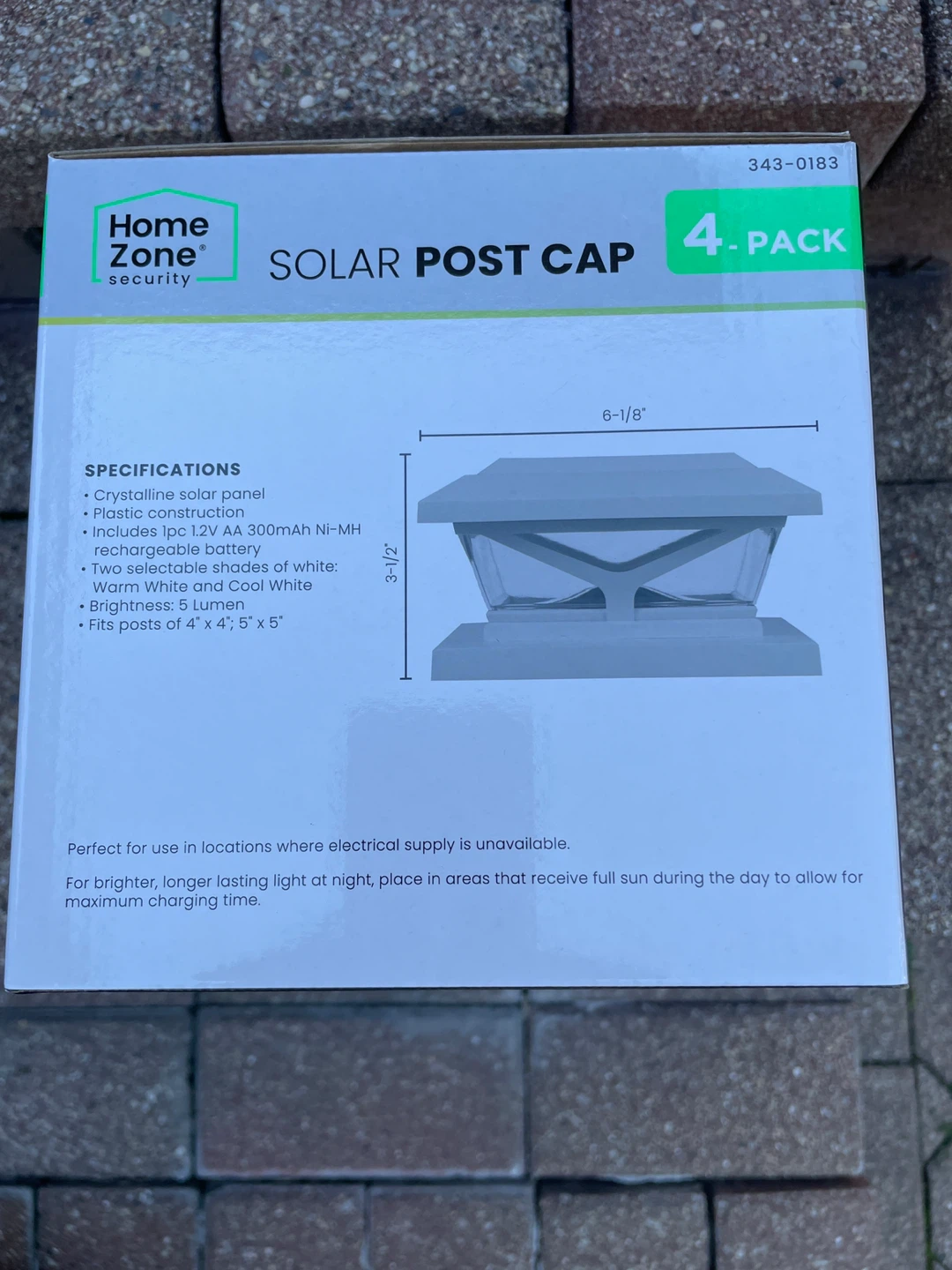 Home Zone Solar Post Cap 4-Pack - New in Box! - photo 3