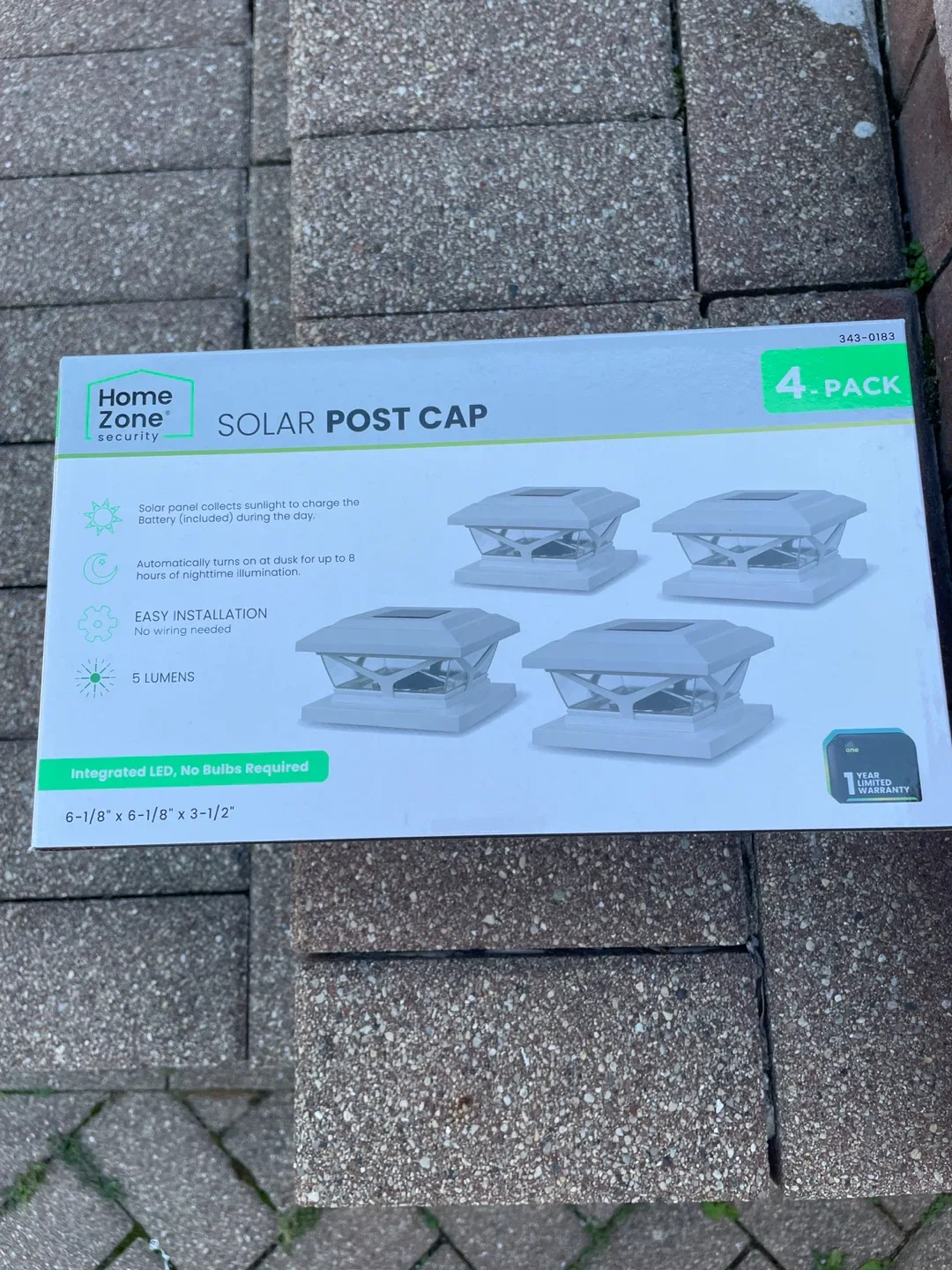 Home Zone Solar Post Cap 4-Pack - New in Box! thumbnail
