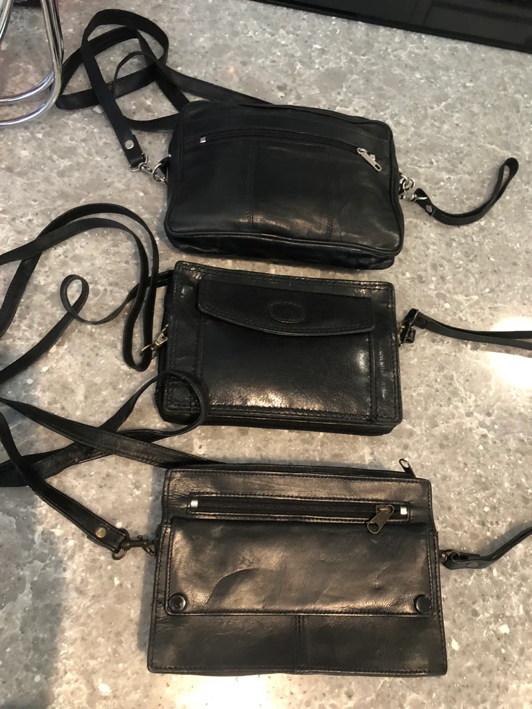 NEW/ unused Black Leather Crossbody Bags image indicator(3)
