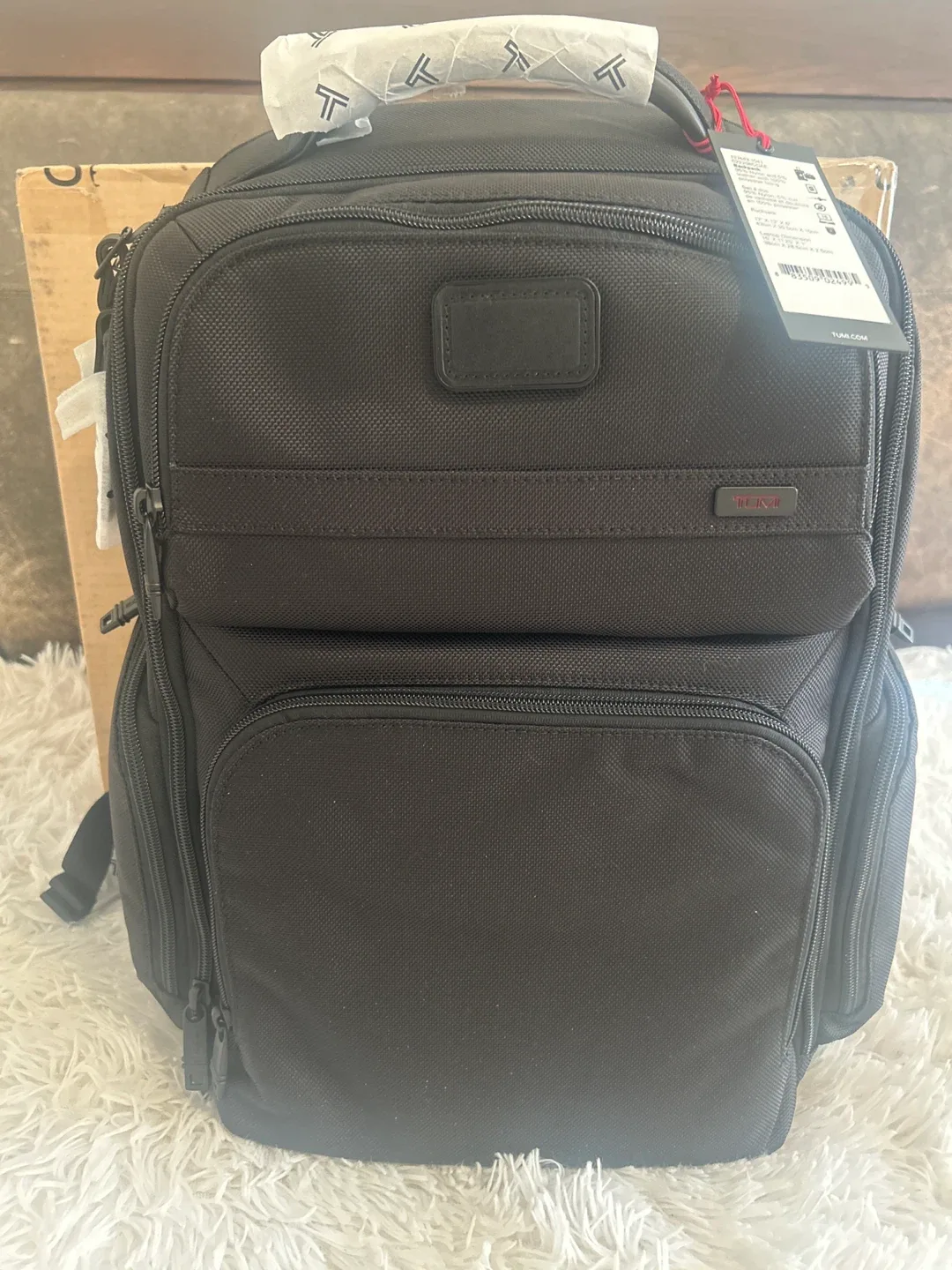 New Tumi Alpha Bravo London Roll Top Backpack Black thumbnail