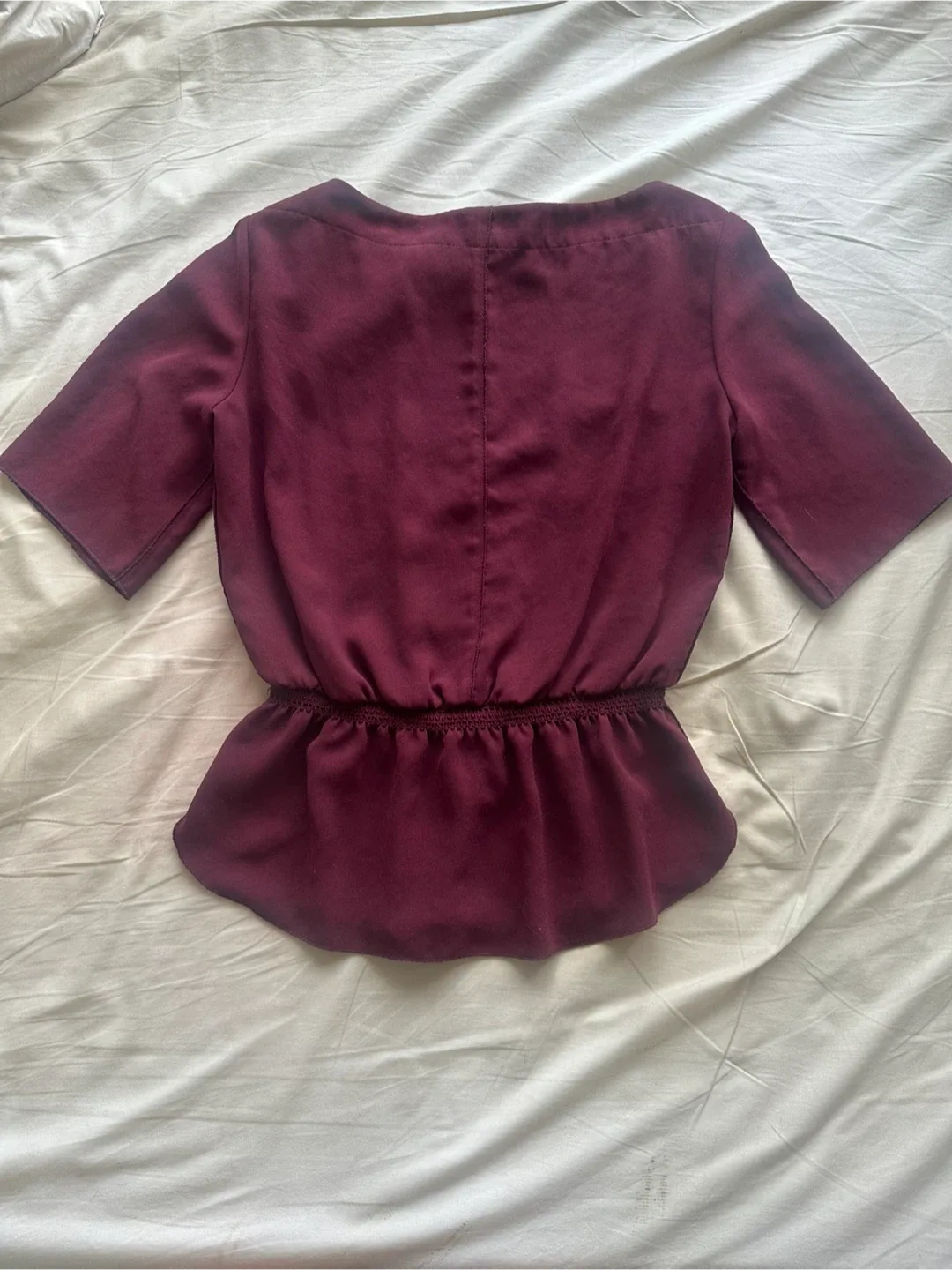 🥕Wilfred Burgundy Blouse peplum style - XSmall image indicator(3)
