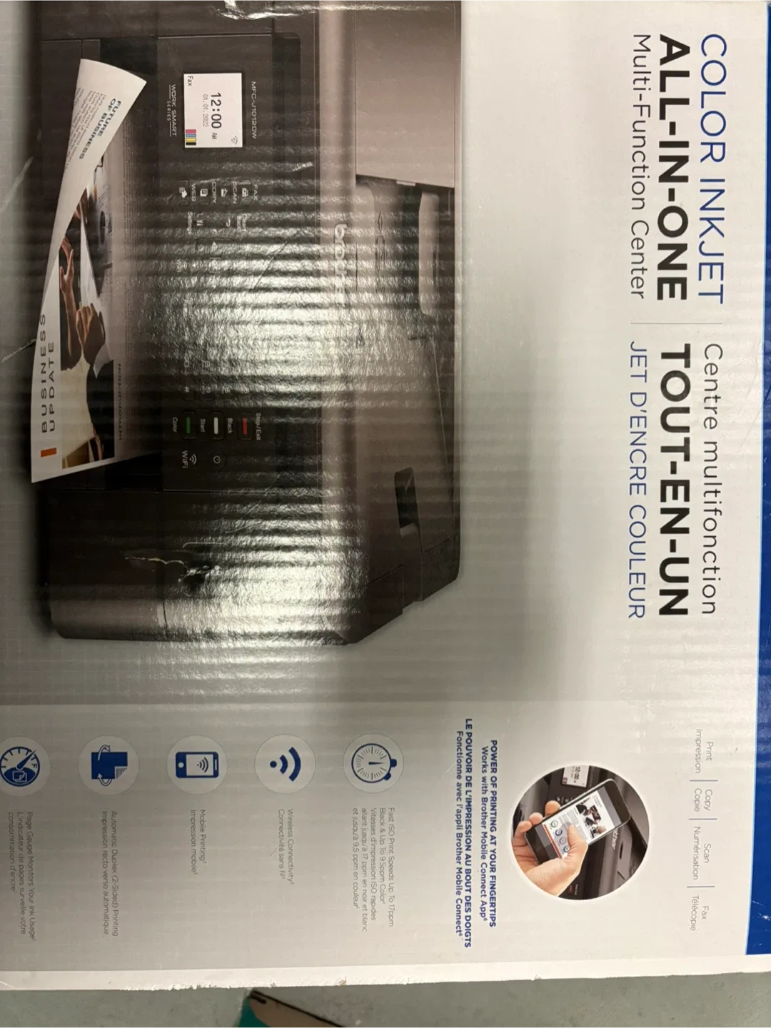 Brother MFC-J1012DW Wireless Colour Inkjet All-in-One Printer thumbnail