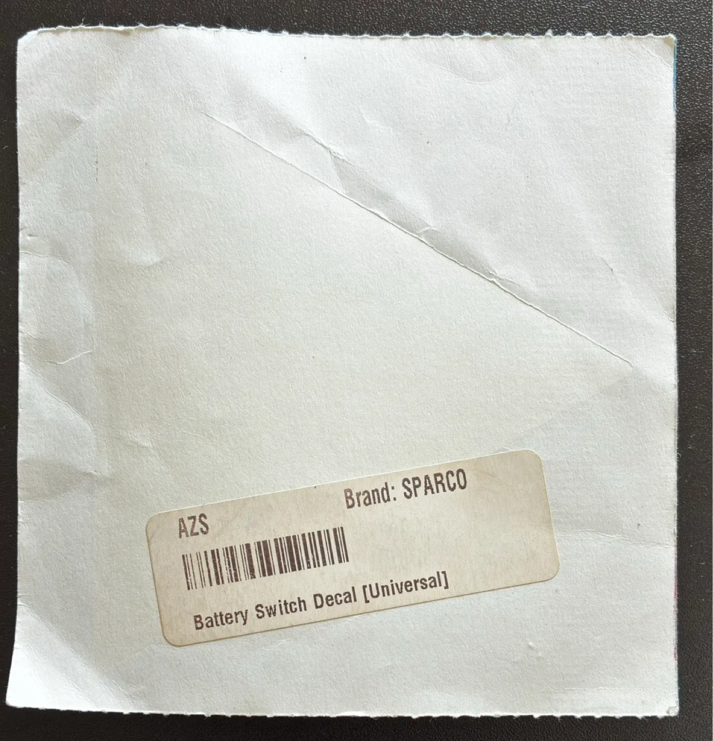 Sparco Battery Switch Decal - Brand New image indicator(2)