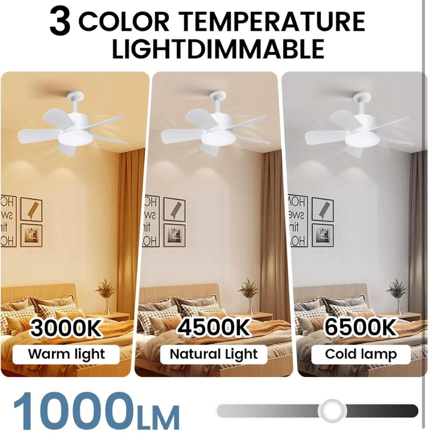 ZH Reversible DC Brushless Motor Ceiling Fan - White - photo 4