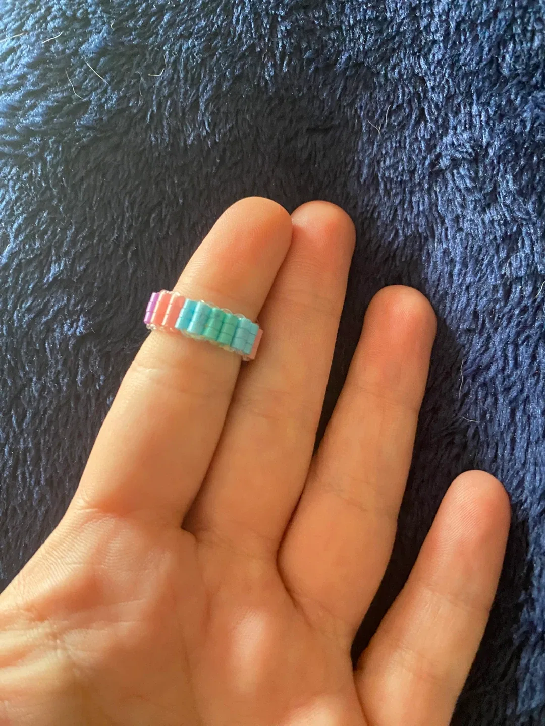 Handmade Beaded Ring image indicator(2)