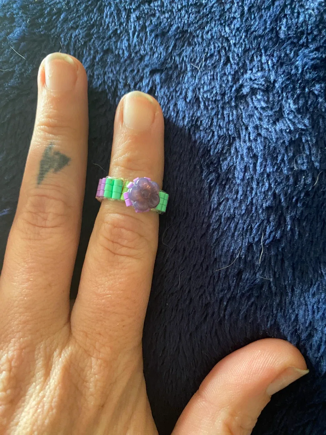 Handmade Beaded Ring image indicator(3)