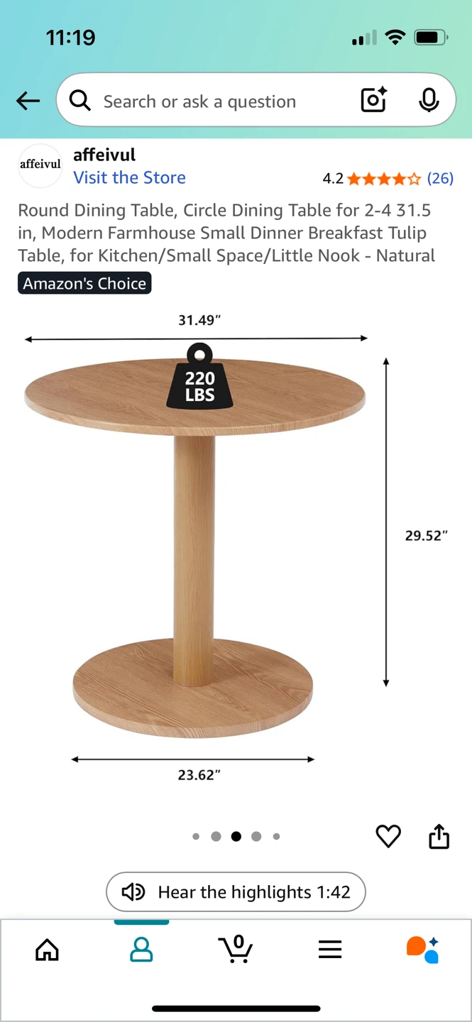 Round Dining Table - photo 3