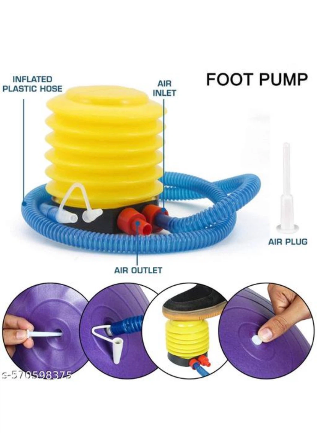 Pink  Hopper Ball with Foot Pump - photo 3