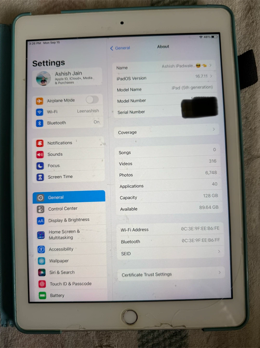 Apple iPad (5th Generation) 128GB