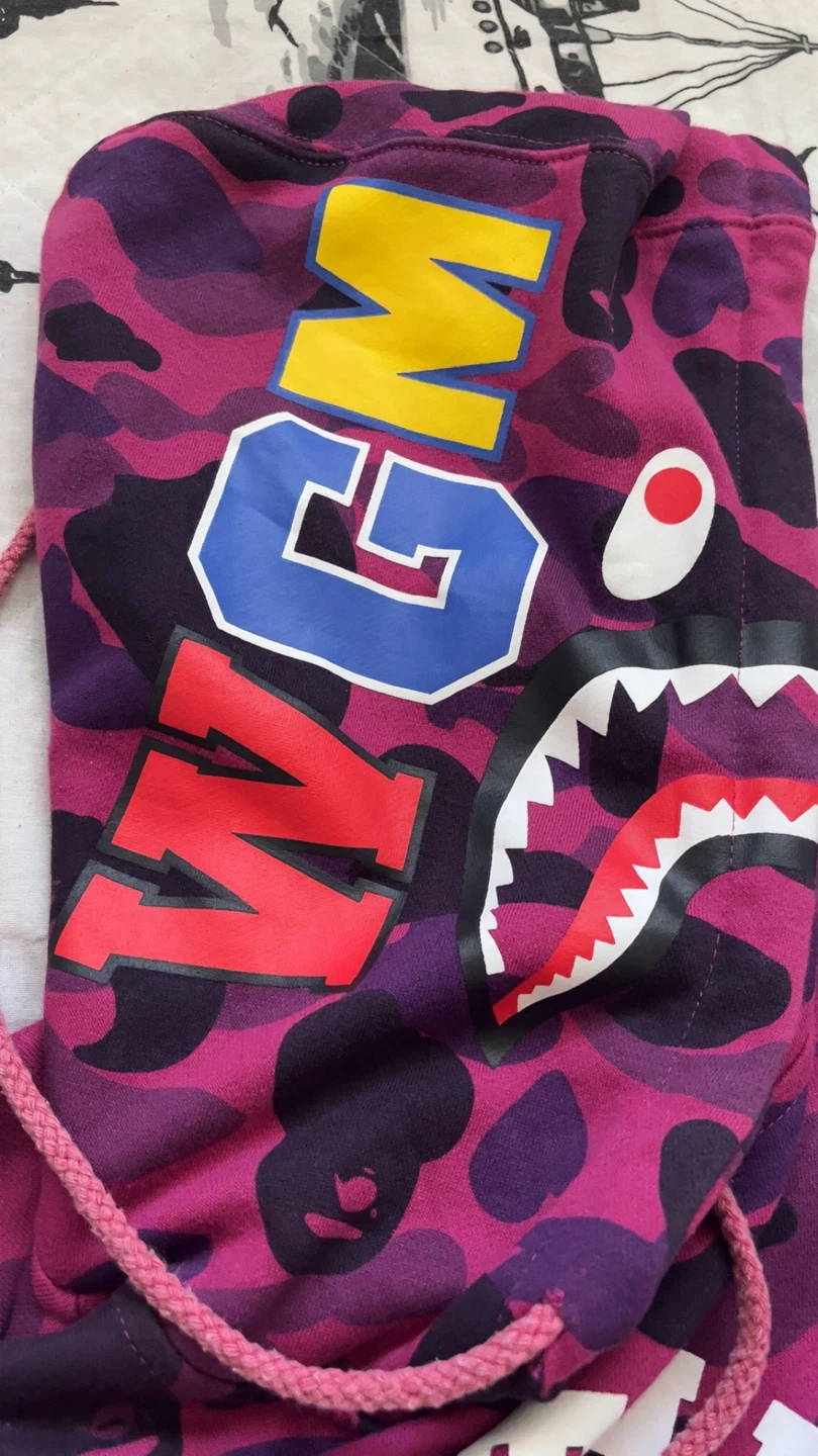 Bathing Ape BAPE Purple Camo Hoodie - photo 3