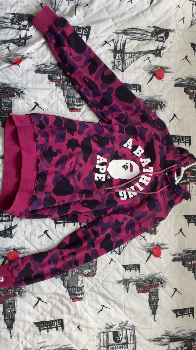 Bathing Ape BAPE Purple Camo Hoodie