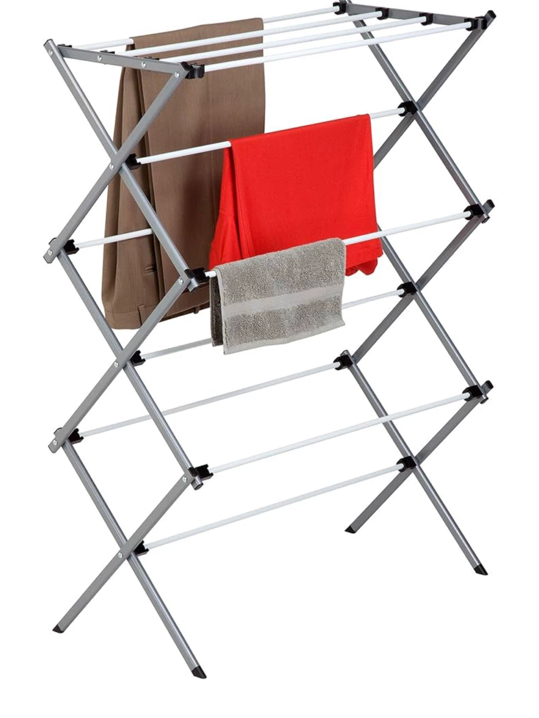 Foldable Clothes Drying Rack - Silver - photo 2
