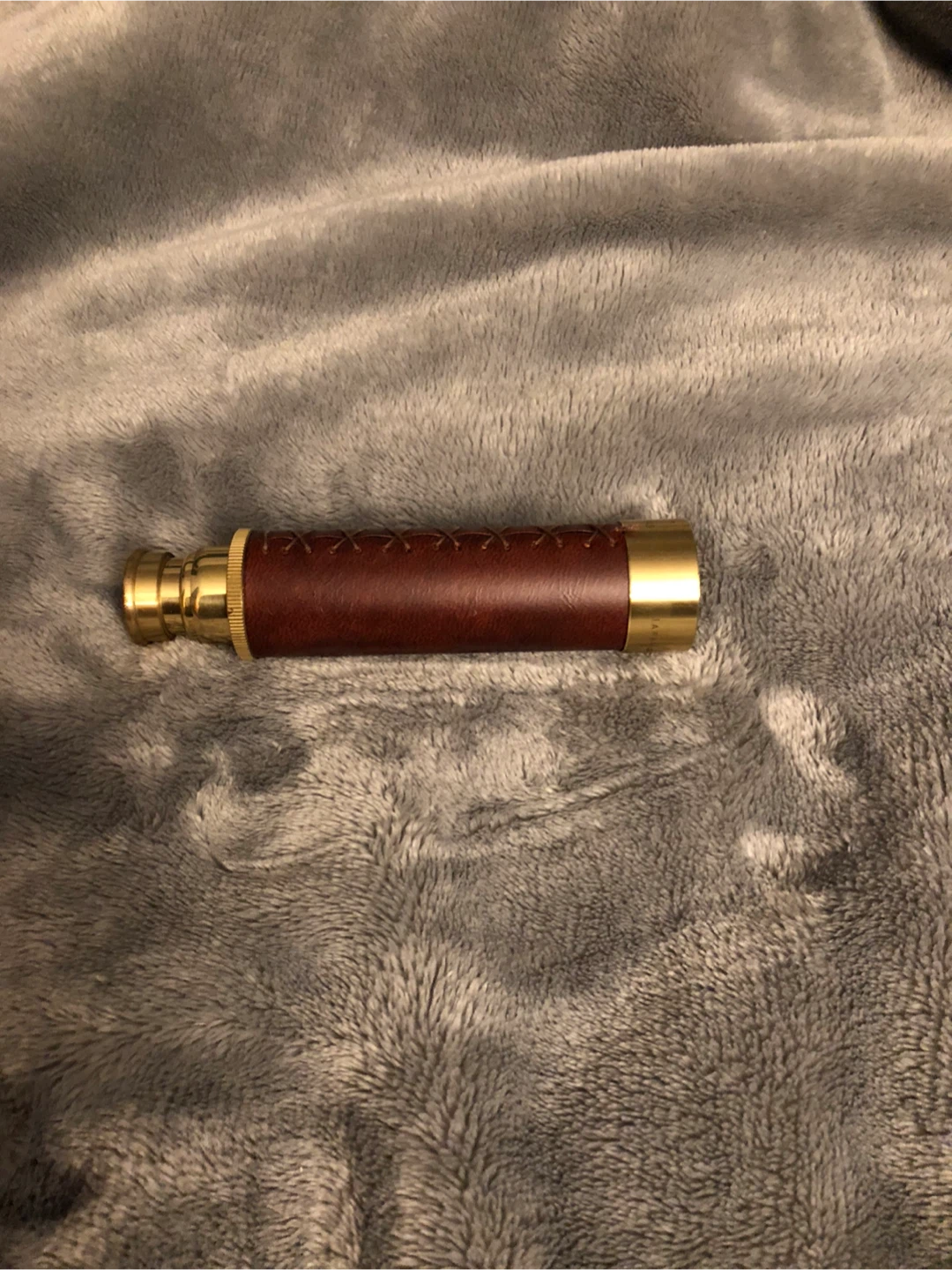 Vintage Brass Telescope with Leather Case